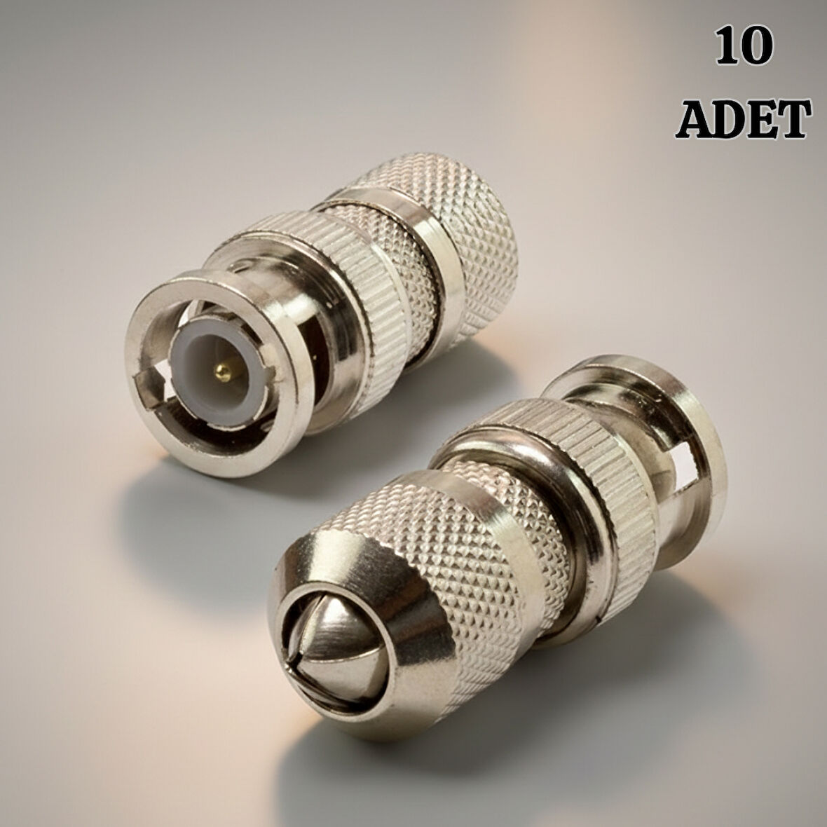 10 Adet Bnc Konnektör Vidalı Metal Garantili 1. Sınıf CCTV Kamera Ucu