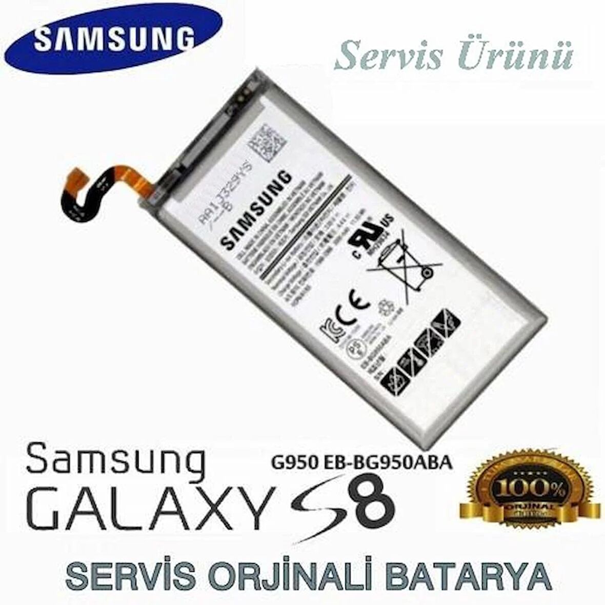 Samsung Galaxy S8 Batarya Samsung G950 EB-BG950ABE Uyumlu Batarya