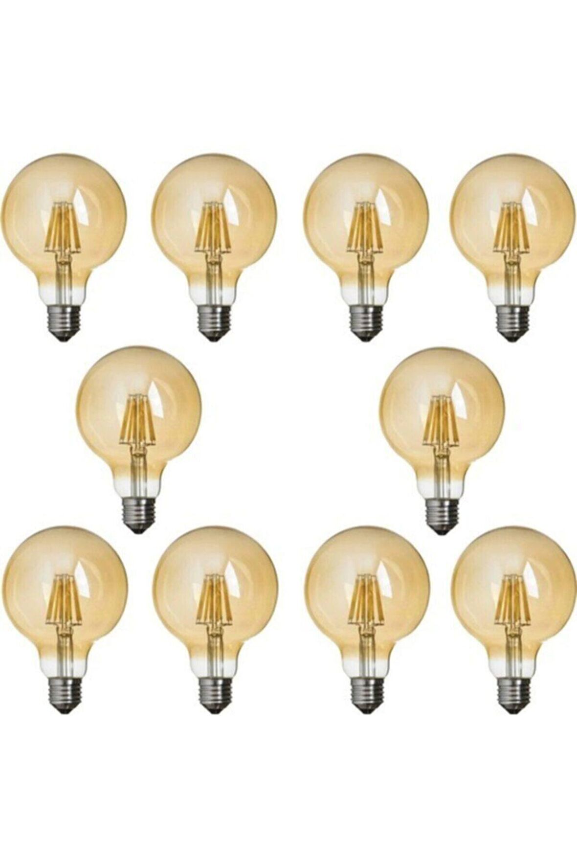 G95 Flamanlı Rustik 4w Led Ampul 10'lu Dekoratif Vintage Aydınlatma EDİSON