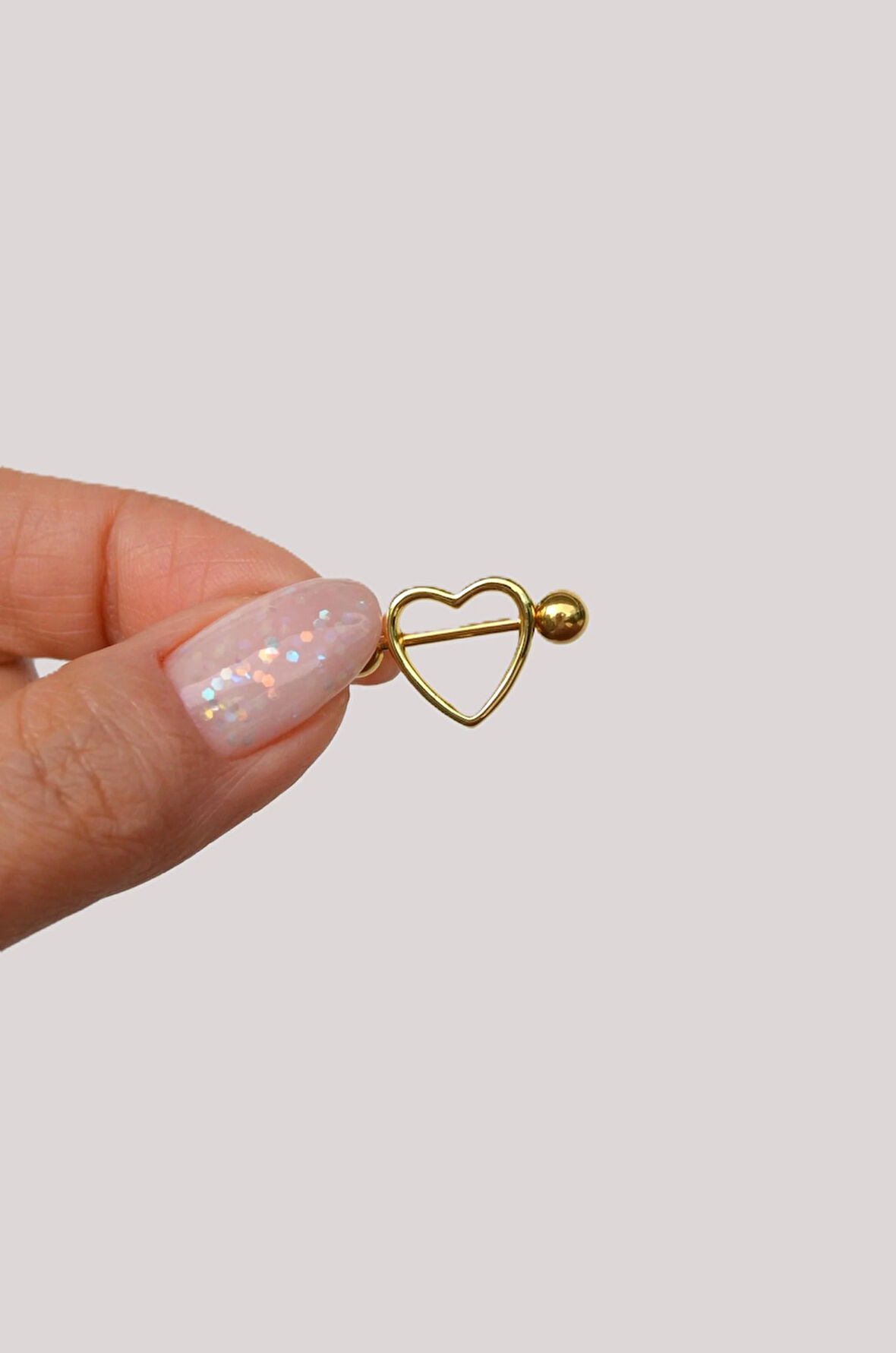 Kalpli Göğüs Piercingi | 316L Çelik 13 mm