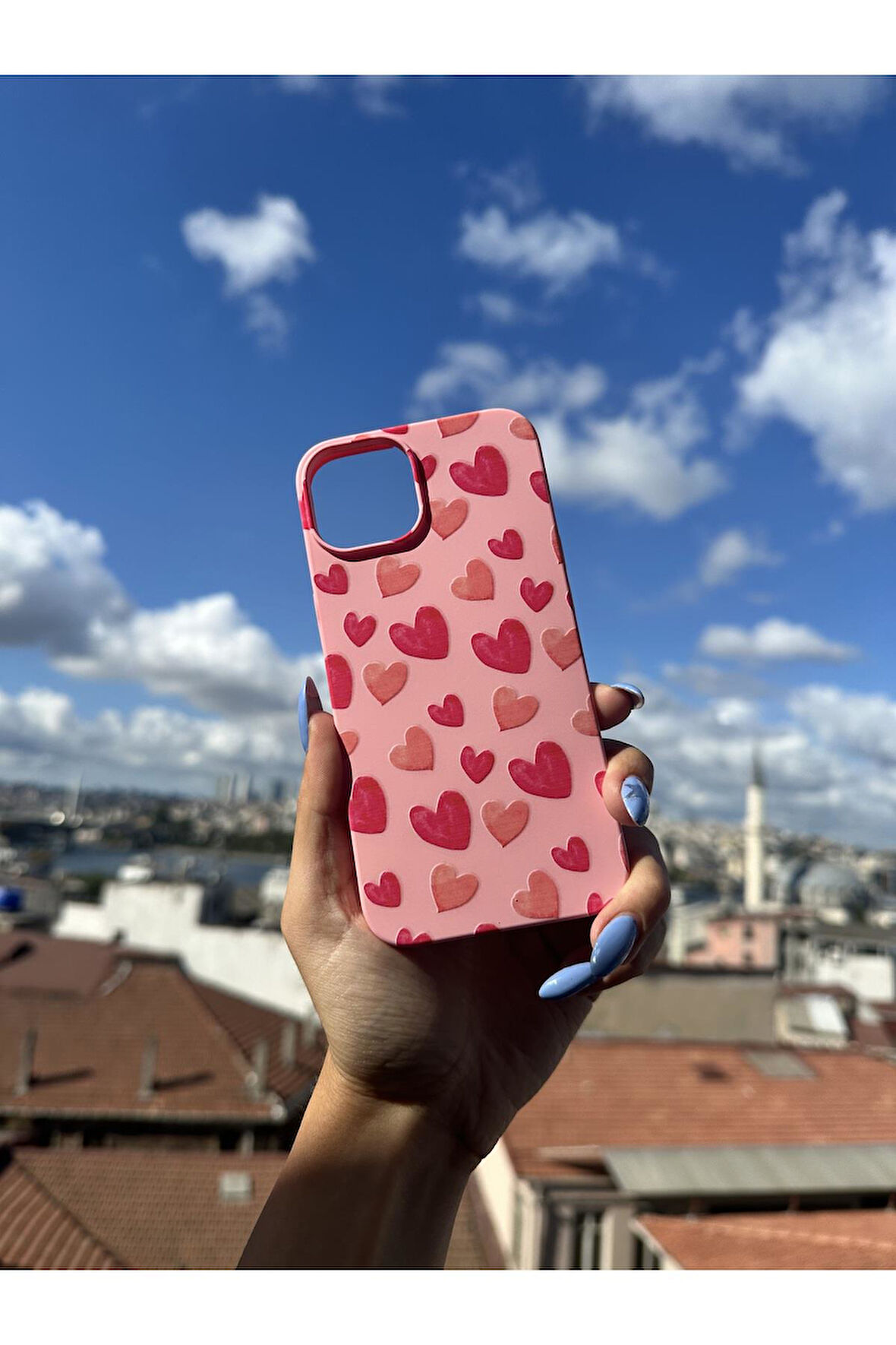 Samsung Galaxy A05s Uyumlu Kalpler Tasarımlı Telefon Kılıfı - Şeker Pembe