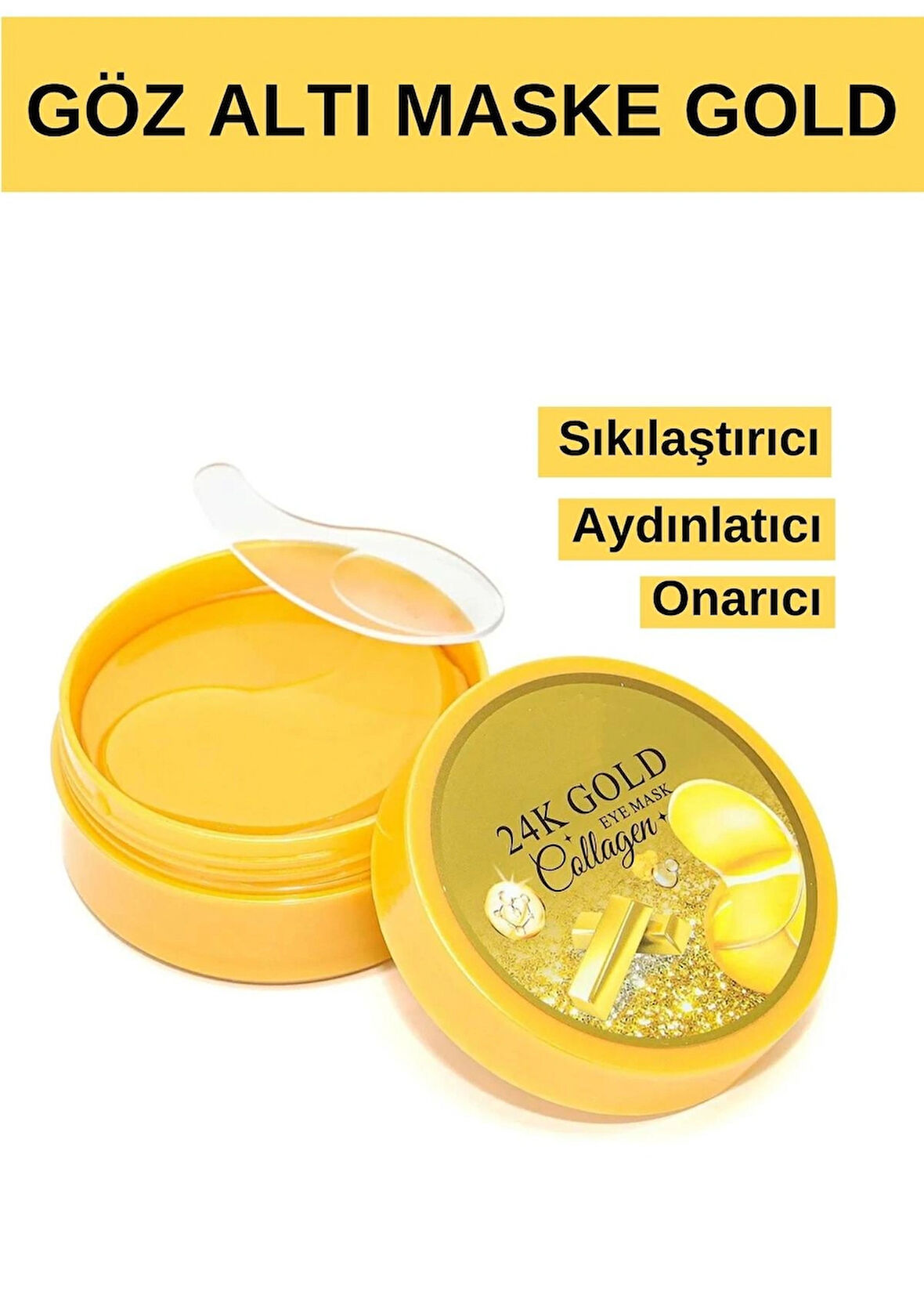 Göz Altı Aydınlatıcı Sıkılaştırıcı ve Onarıcı Collagen Gold Göz Altı Maskesi 60 Adet