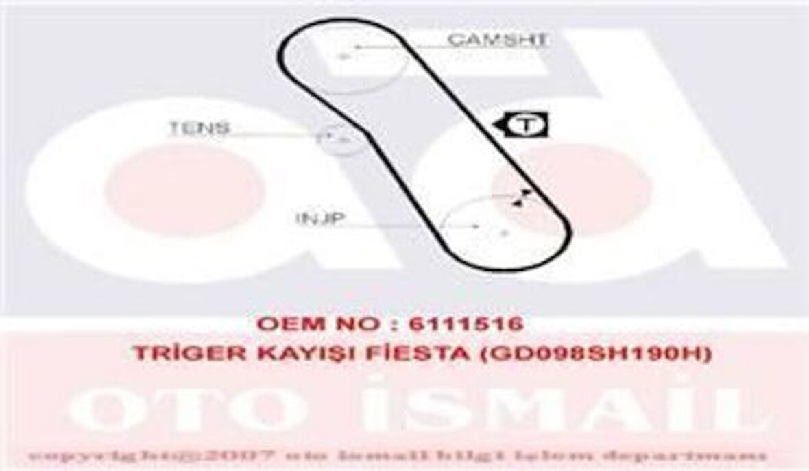 Gates 5055XS Triger Kayışı 098x190 Ford Fiesta Escort Orion 1.6D 8V 83 89 Ct615 84FM6268AA