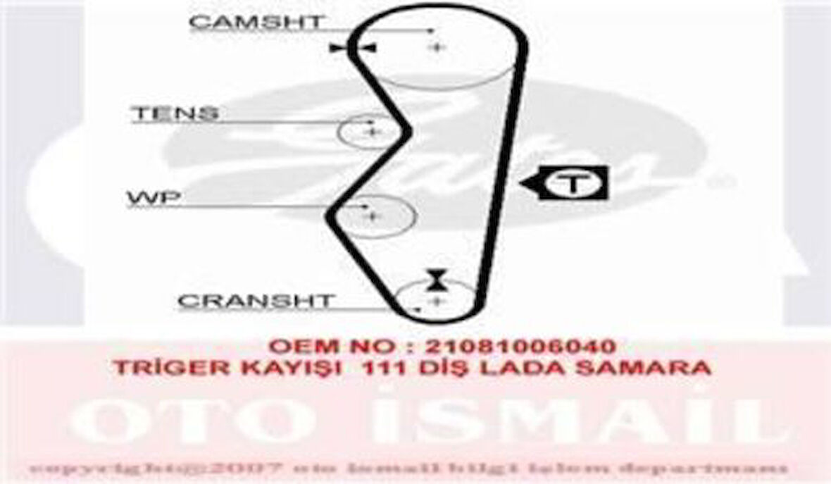 Gates 5124 Eksantrik Kayışı 111x190 111 Diş Lada Samara Gd111H9 5P190 Ct527 Lada Vega 1.6 06- 21081006040
