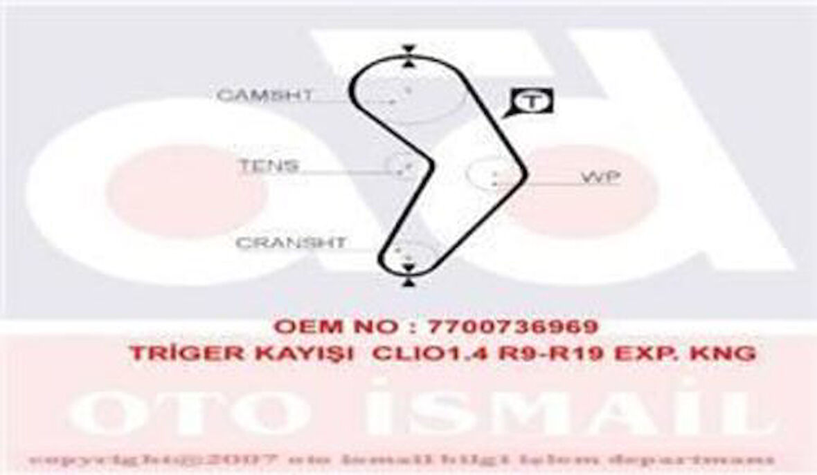 Gates 5192XS Eksantrik Kayışı 095x170 Clio1.4 Renault 9 Renault 19 Exp Kangoo Gd95H9 5P170 Ct708 7700736969