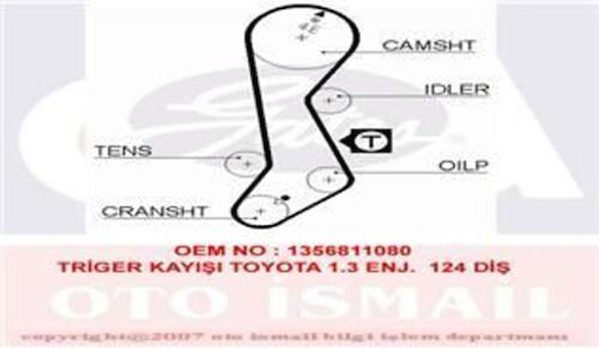 Gates 5358XS Triger Kayışı 124x260 Toyota Corolla 1.3 16V 92 99 124 Diş Ct827 1356819106