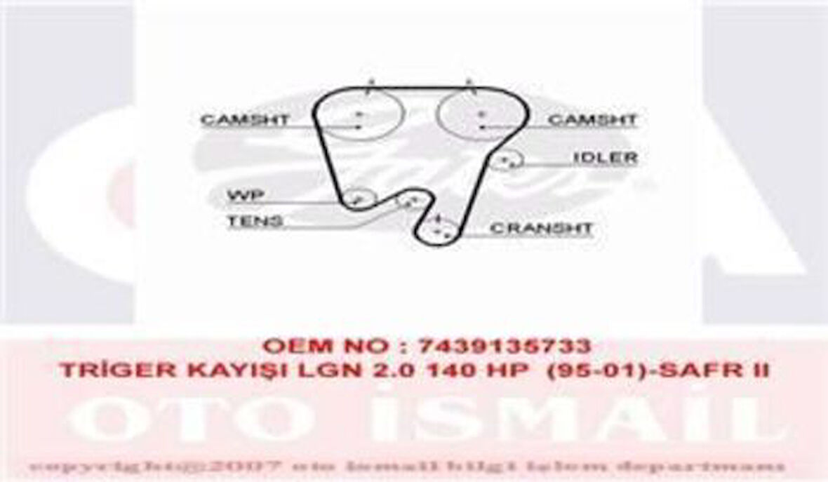 Gates 5378XS Eksantrik Kayışı 148x230 Laguna 2.0 16V 95 01 Safrane 2.0 16V 96 00 Volvo 850 2.0 Ct758 7439180954