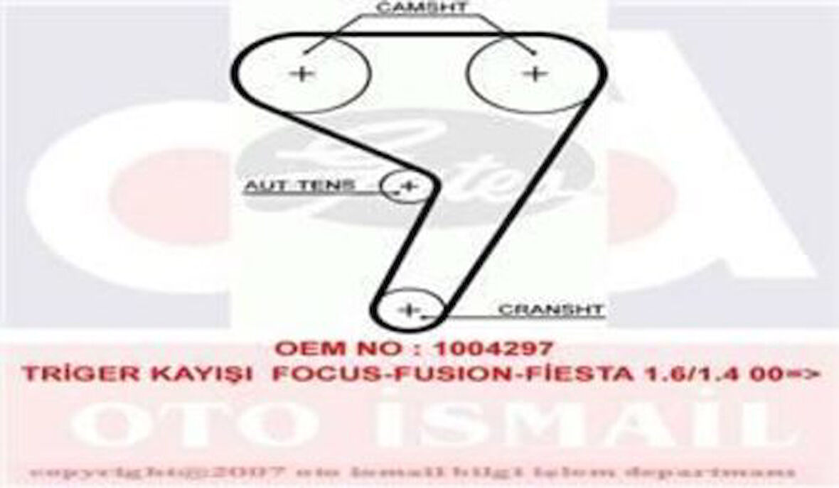 Gates 5433XS Eksantrik Kayışı 117x220 Ford C-Max 1.6 16V Focus 1.4 1.6 16V Fiesta 1.2 1.4 1.6 Mazda Volvo Ct880 96MM6K288A2A