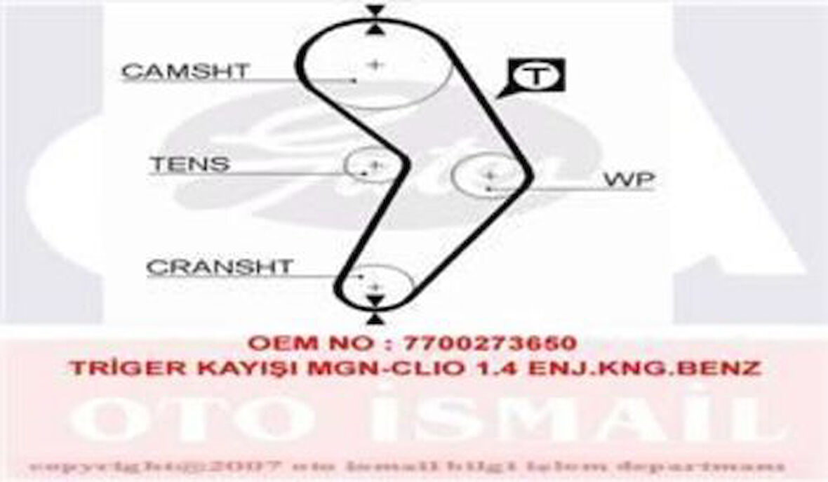 Gates 5473XS Eksantrik Kayışı 096x170 Megane Clio 1.4 Enj.Kangoo .Benz Gd96H9.5P170 Ct987 7700273650