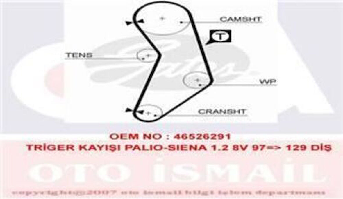 Gates 5545XS Eksantrik Kayışı 129x150 129 Diş Palio Siena Panda 1.2 Ct998 71719652