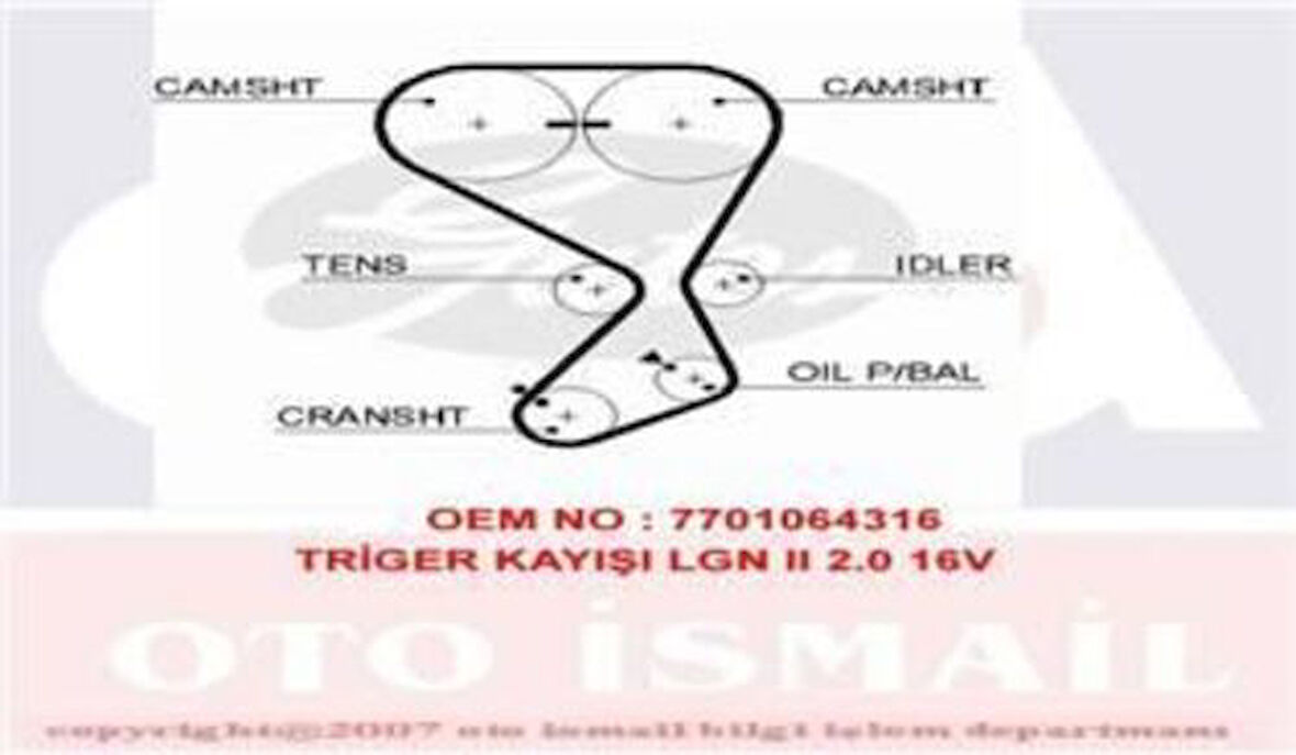 Gates 5550XS Triger Kayışı (126x270) Opel Vivaro 2.0 16V 00 Renault Logan 02 07 Megane 02 Trafic 01 2.0 16V Ct10 7701064316