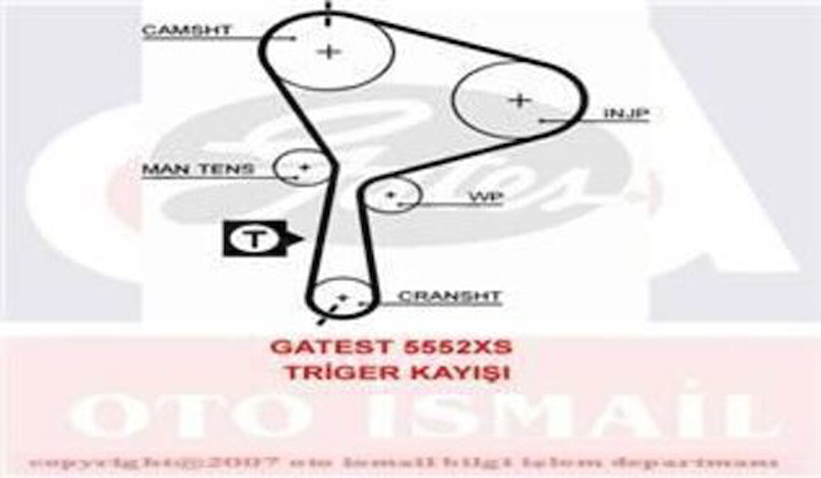 Gates 5552XS Eksantrik Kayışı 132x260 132 Diş Master Movano Vivaro Trafic 1.9 DCI Laguna 1.9 TDI 8V Ct1024 8200542740