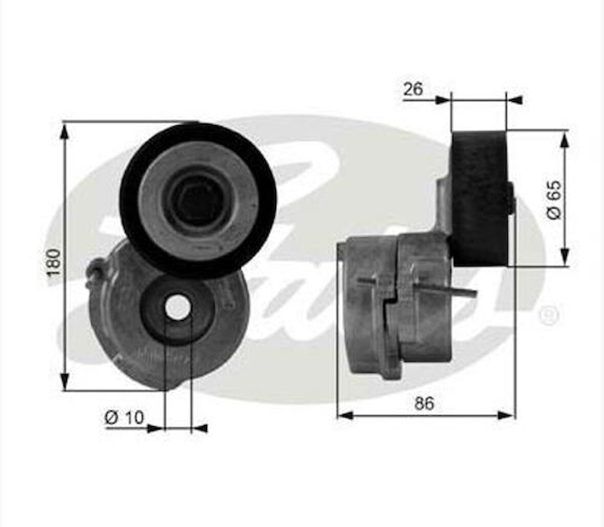 Gates K036PK1218 Kanallı Kayış Kiti Peugeot 307-407-Expert 2.0HDI-Toyota Corolla 02-07 D4D- Renault C 