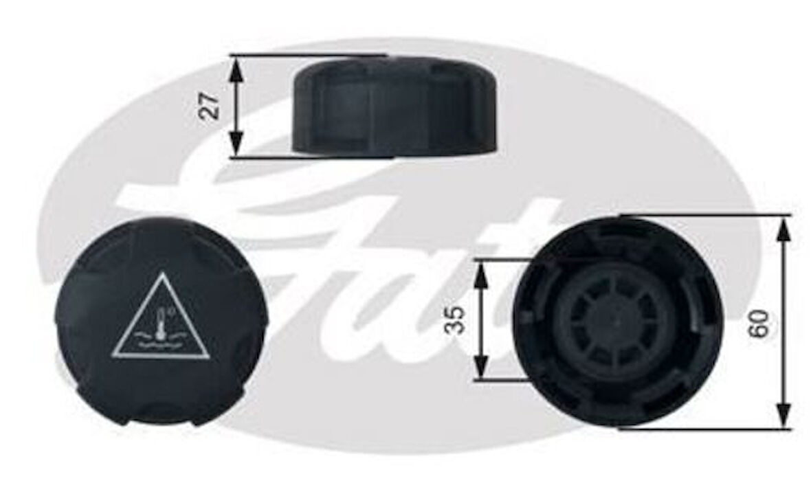 Gates RC247 Radyatör Kapağı BMW F20 X7 G07 N12 N14 N16 N18 N55 N63 B37 B38 B48 B48 1.2 Bar 17117639024