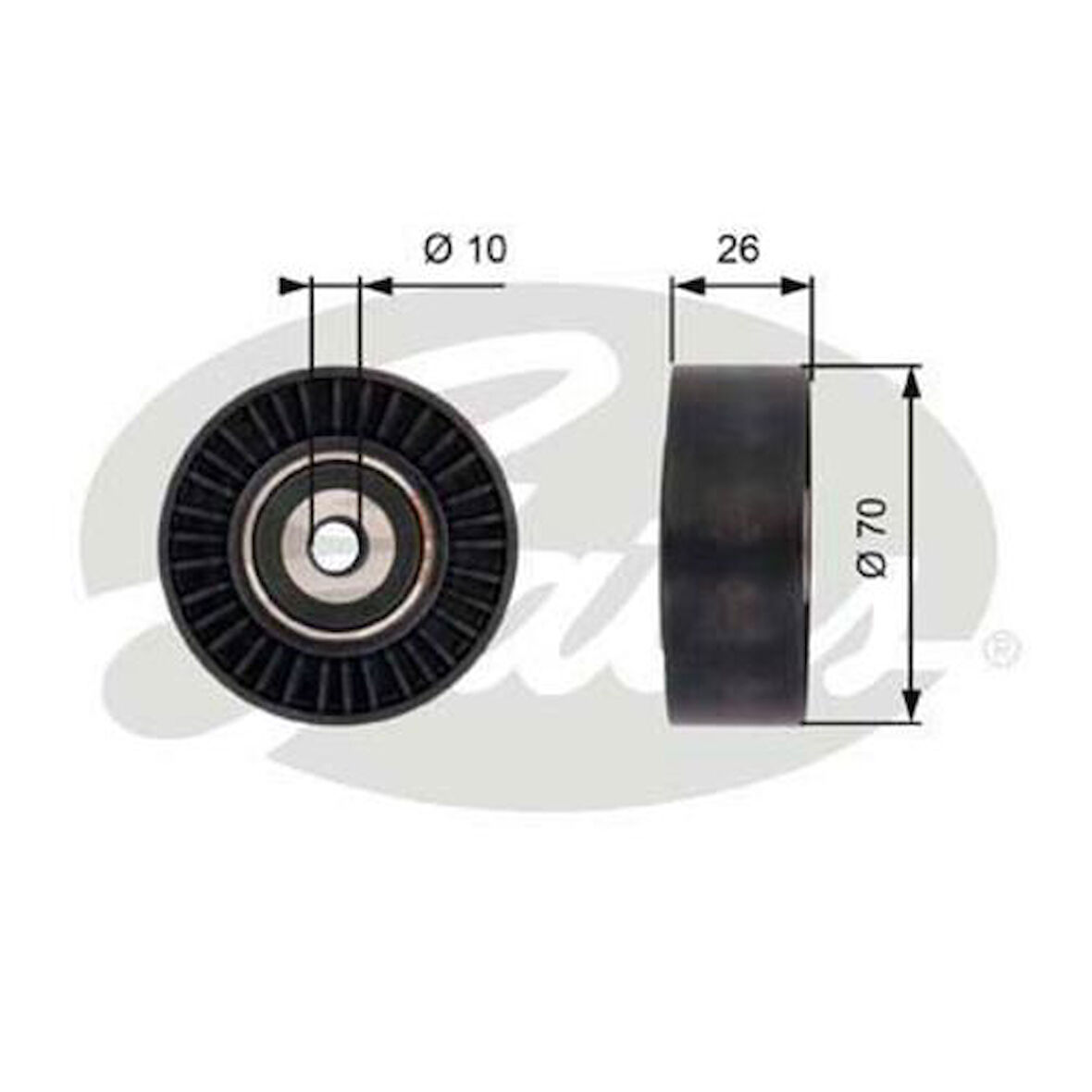 Gates T36393 Alternatör Gergi Rulmanı Ford Mondeo 2.2TDCI 08 14 Land Rover Freelander 2.2Td4 16V 06 14 C2Z31973