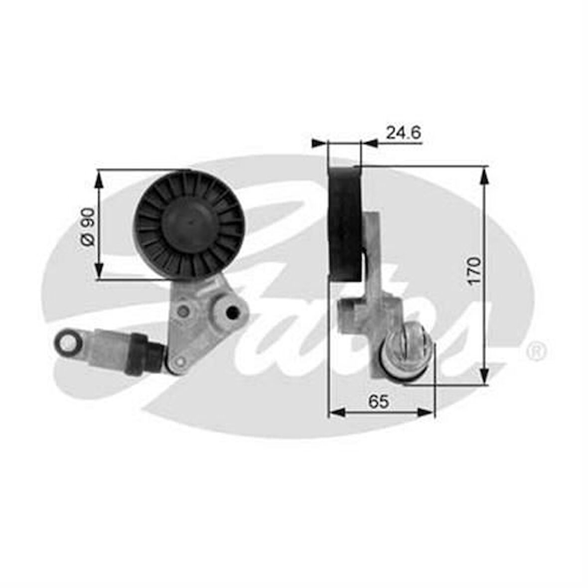 Gates T38239 Alternatör Gergi Rulmanı (Kütüklü) Astra F G 2.0DTI Vecrta B C2.0DTI 2.2DCI Zafira Signum Omega B 90502421