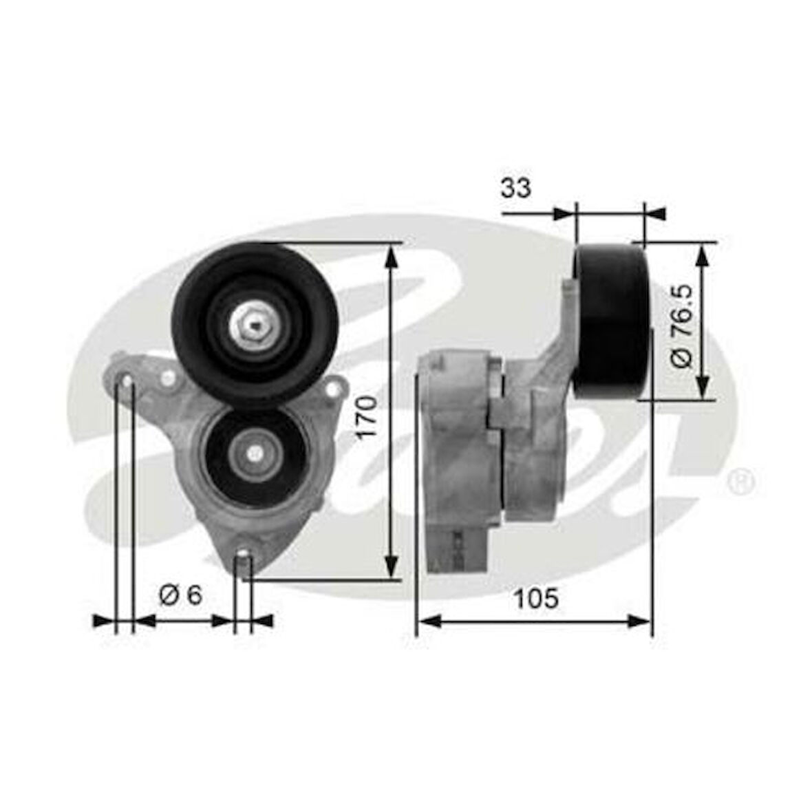 Gates T38421 Triger Gergi Rulmanı Honda Civic VII 2.0 Type-R 2001-2004 31170PND003