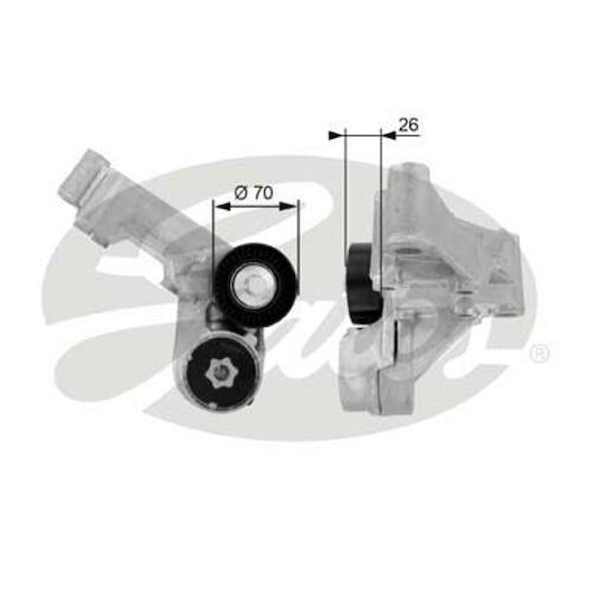Gates T38444 Alternatör Gergi Rulmanı Kütüklü Focus 1.8TDCI 1.8Dı Tddı 98 04 Tourneo Connect1.8Dı 1.8TDCI 01 1S4Q6A228AF