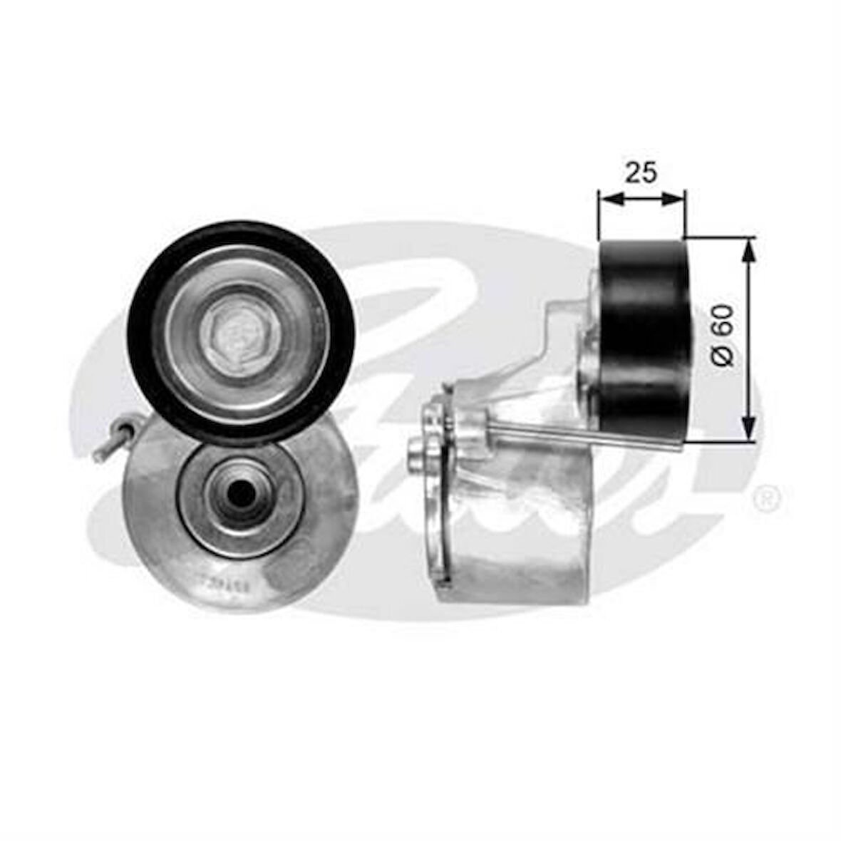 Gates T38458 Alternatör Gergi Rulmanı 206 Bipper Expert Partner Berlingo C5 Jumpy Nemo 1.4HDI 1.6HDI 5751.F3
