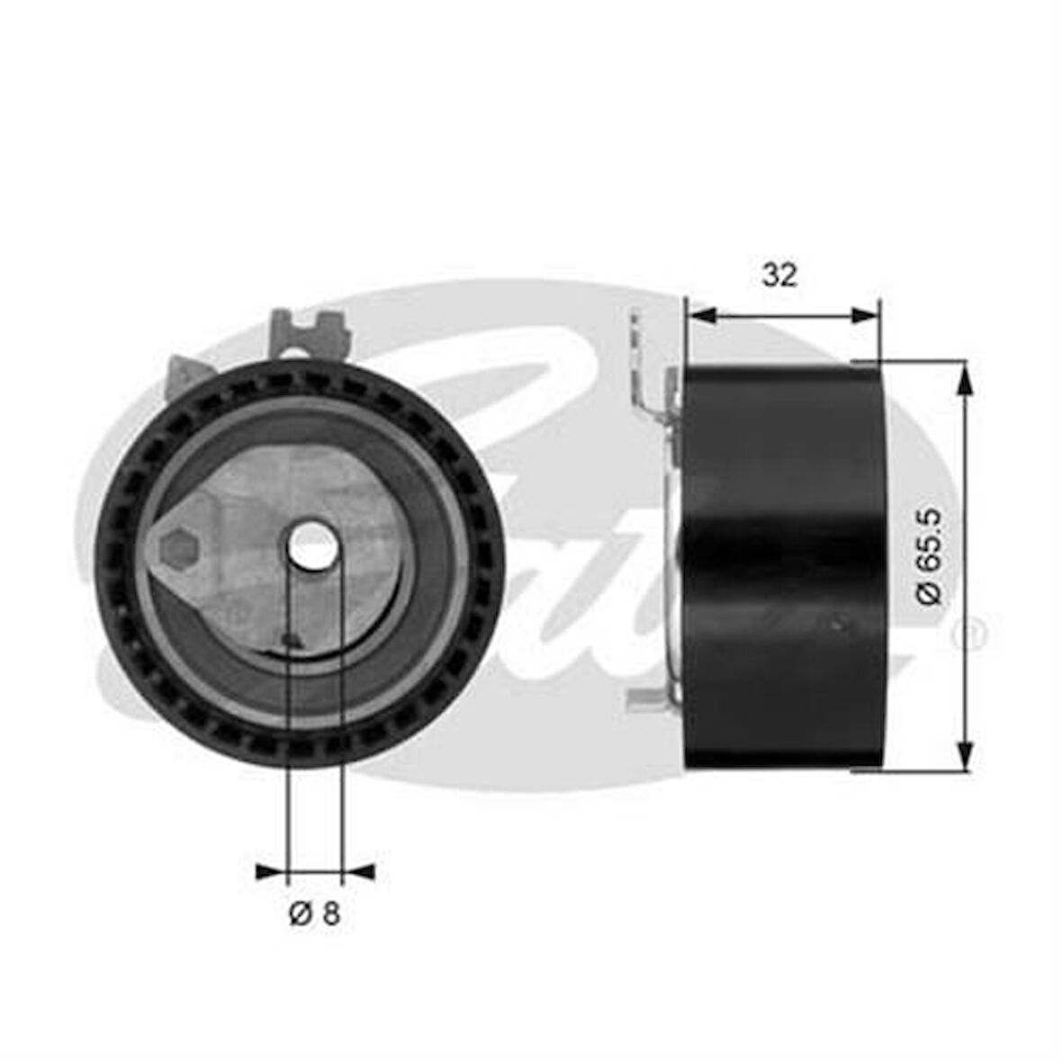 Gates T43236 T43064 Eksantrik Gergi Rulmanı Megane I II III Clıo II III Kango Logan Duster Logan 1.4 1.6 16V K4M