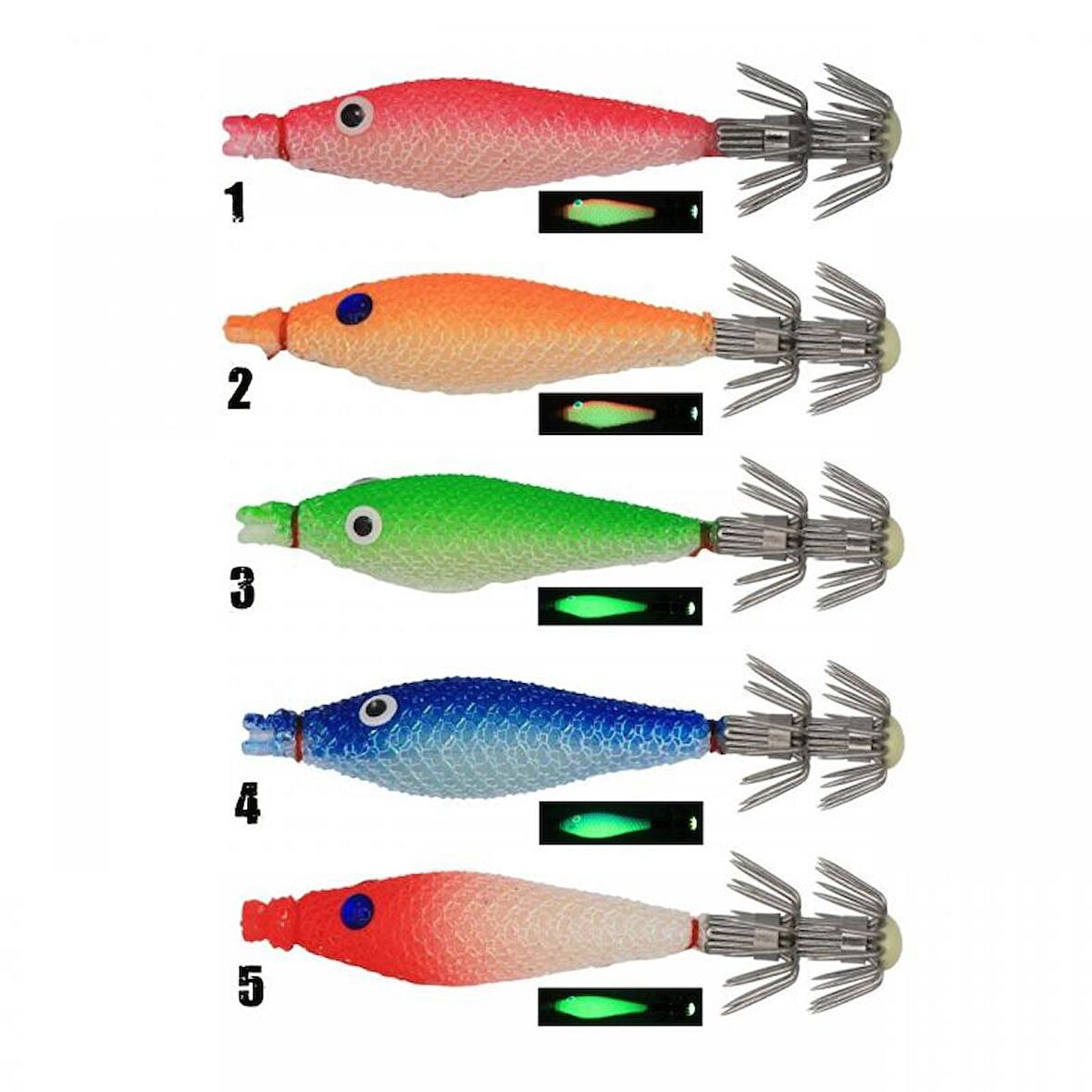 AquaSalty Softwin Squid Jig Kalamar Zokası 65mm 6Gr Farklı Renklerde 1