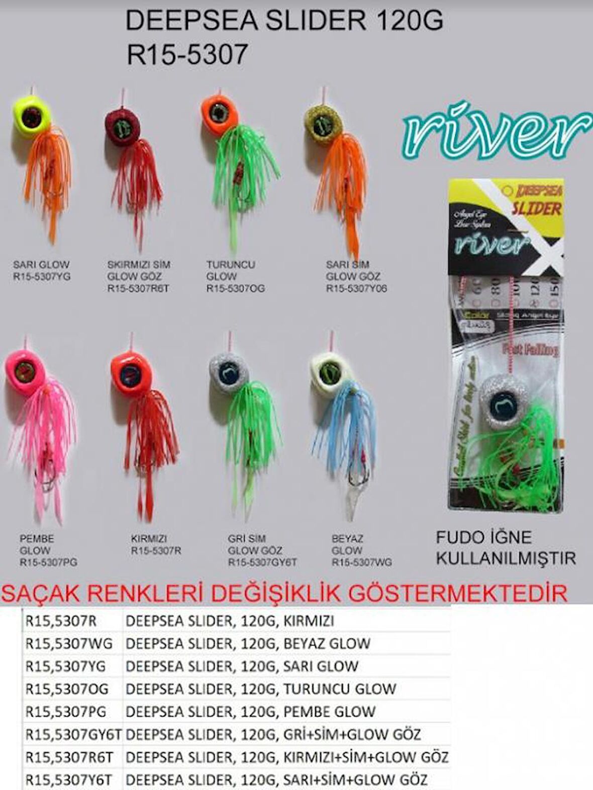 DERİN SU JİG YEMİ RİVER DEEPSEA SLİDER 120GR RENK: 07R6T