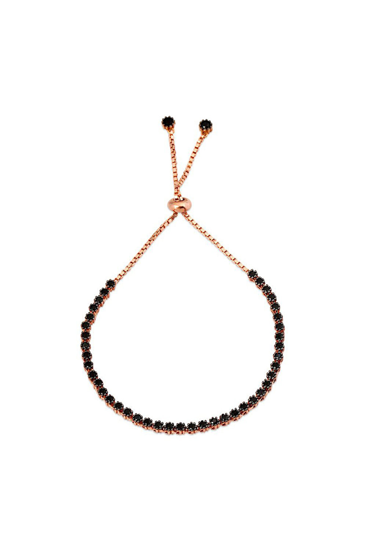 925 Ayar Rose Ayarlamalı Suyolu Gümüş Bileklik (GB00094)