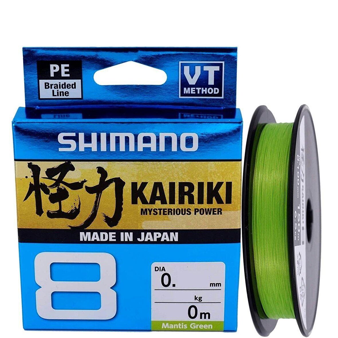 İp Misine Shimano Kairiki Mantis Green (Yeşil) 0,16mm 300mt 8kat