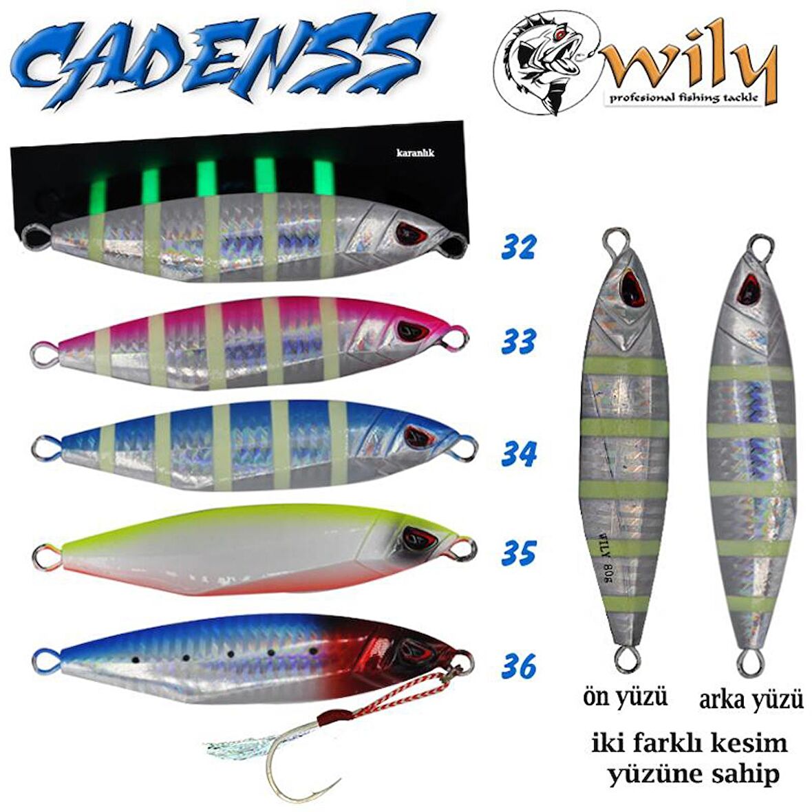 JİG Wily Cadenss Jig 40 gr 70 mm RENK:36
