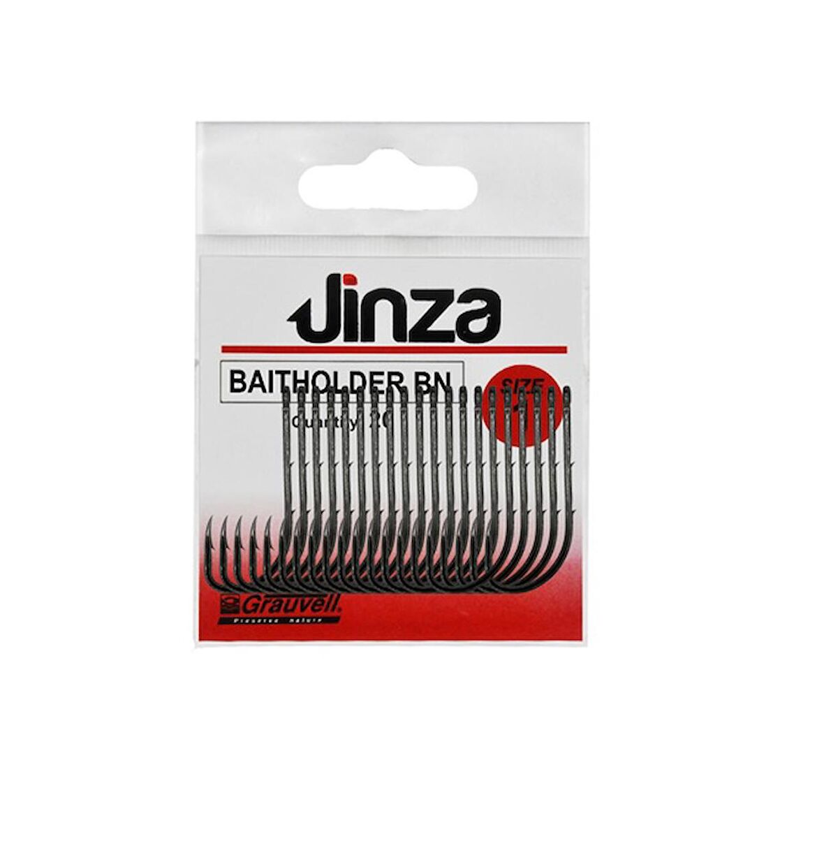 Jinza 57060 Baitholder BN Siyah Çift Tırnaklı Yem İğnesi 20’li Paket NO:1