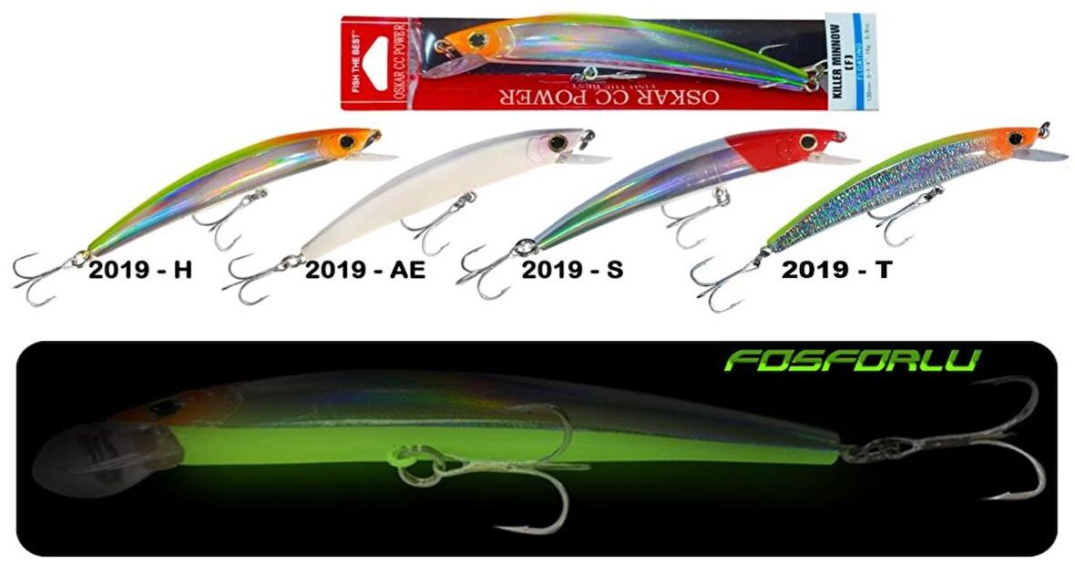 MAKET BALIK GLOWLU OSKAR CC POWER 2019 SERİ 9 CM 7,5 GR RENK:2019S