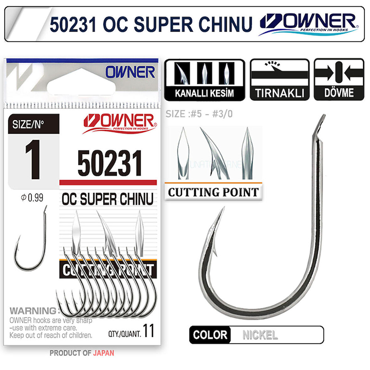 Owner 50231 Cut Super Chinu White İğne NO:2