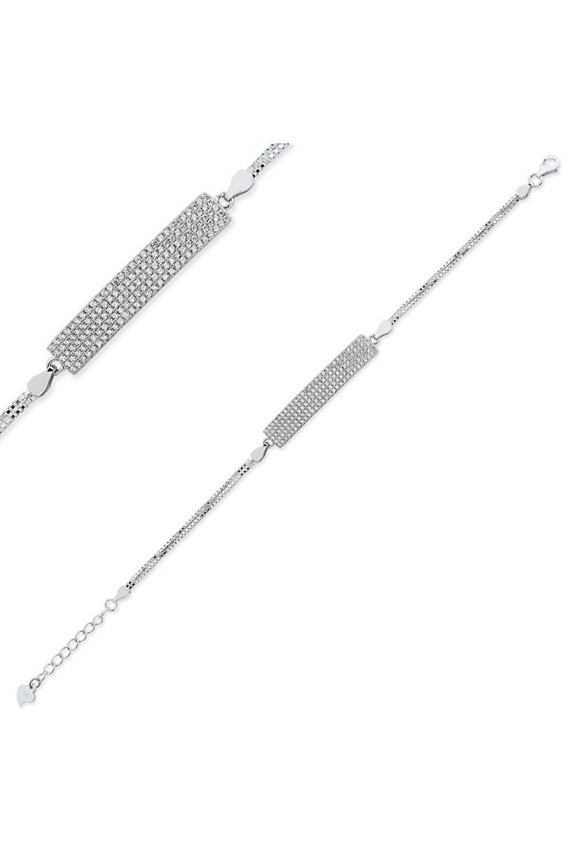 925 Ayar 5 Sıra Düz Gümüş Bileklik (GB00234)