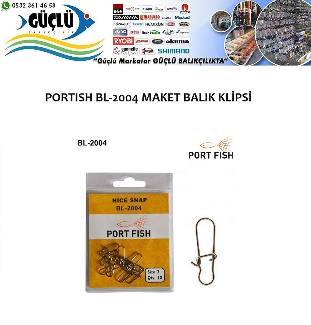 RAPALA KLİPSİ, MAKET BALIK KLİPSİ PORTFİSH BL-2004 NO:1