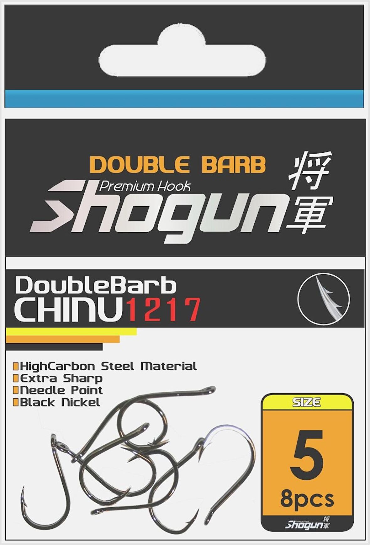 Shogun 1217 Chinu Delikli Çift Tırnaklı Olta İğnesi NO:5