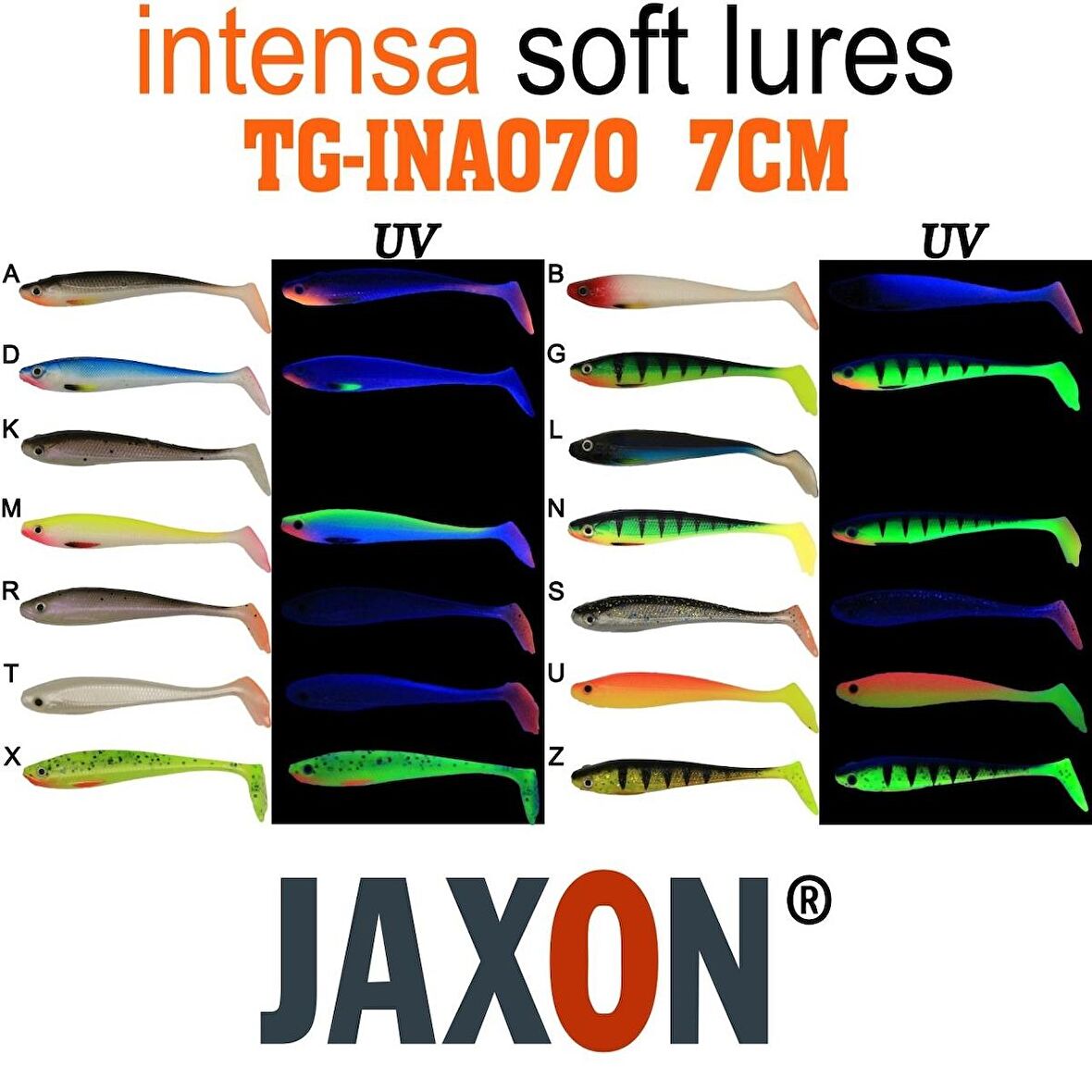 SİLİKON BALIK JAXON GUMMY INTENSA TG-INA070 7CM 5’Lİ PK RENK:T