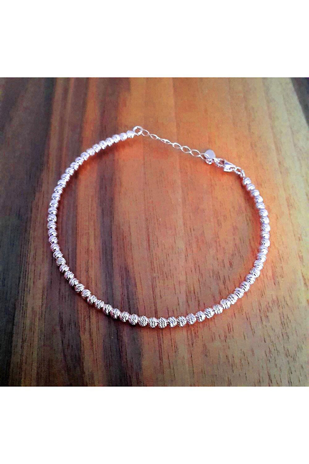 925 Ayar Roz Top Gümüş Bileklik (GB00321)