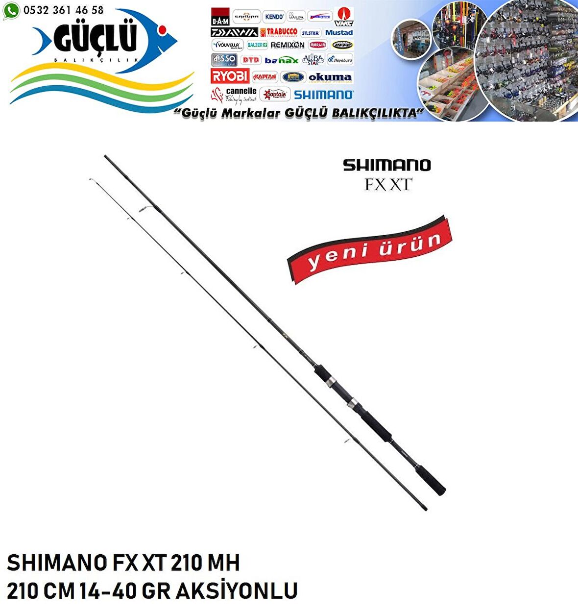 SPİN KAMIŞI SHIMANO FX XT 210MH 14-40 GR AKSİYONLU YENİ ÜRÜN