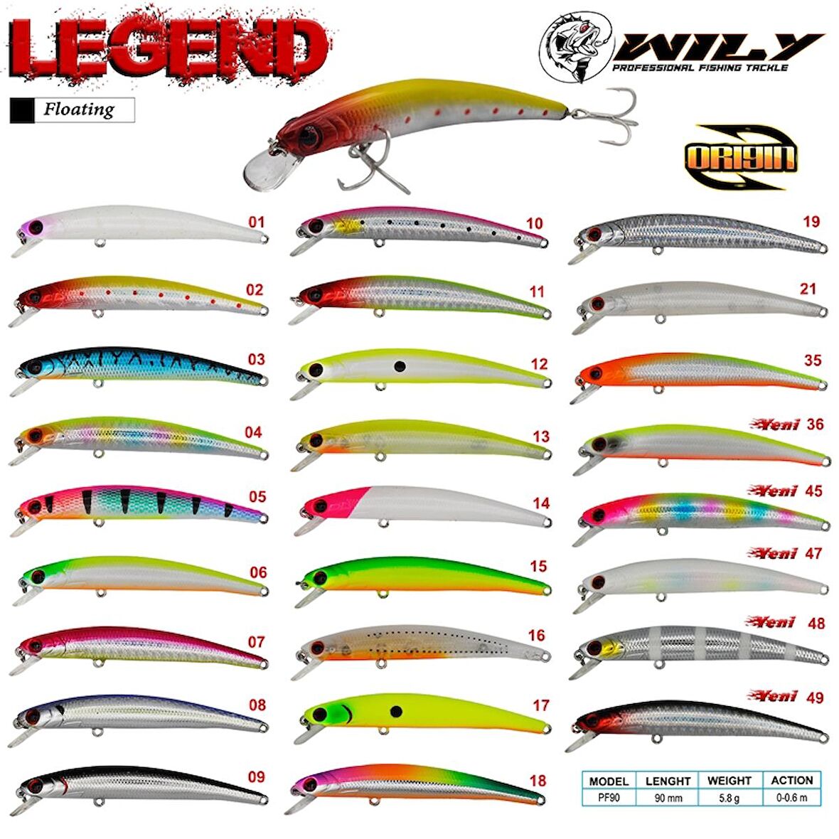 Wily Legend 9 cm Maket Balık 5.8 gr (0 - 0.6M) RENK:04