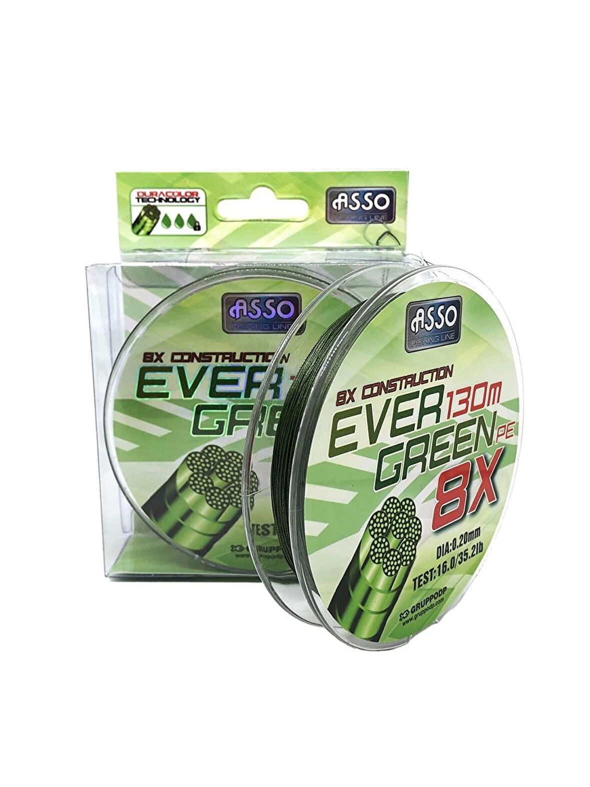 Asso Evergreen 8X 130Mt İp Misina 0,20Mm