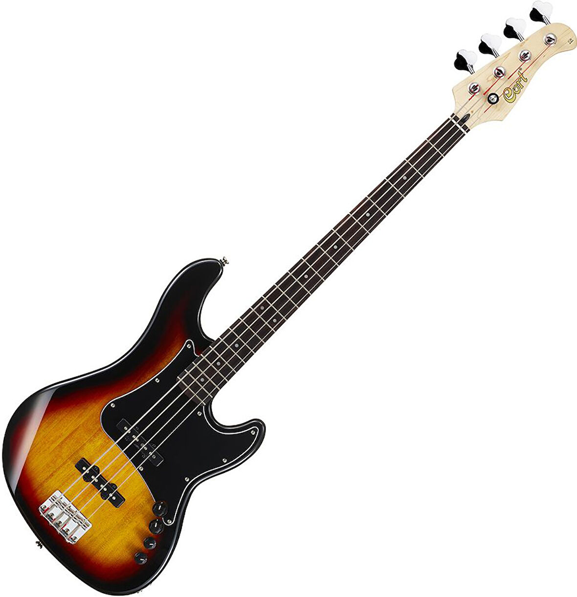 Cort GB34JJ3TS BAS GİTAR, 3 TON SUNBURST, PSEB1A-4/F & PSEB1A-4/R