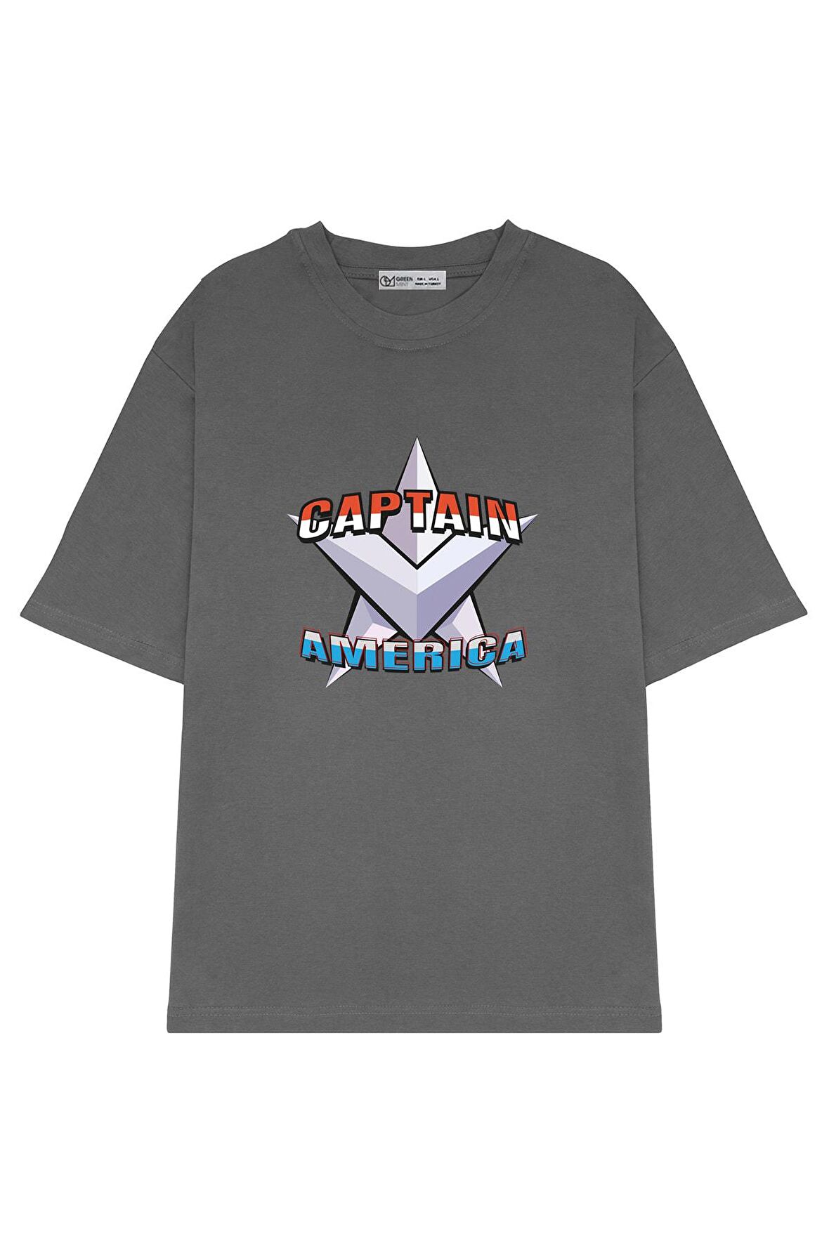 Unisex Oversize T-shirt Captain America Design