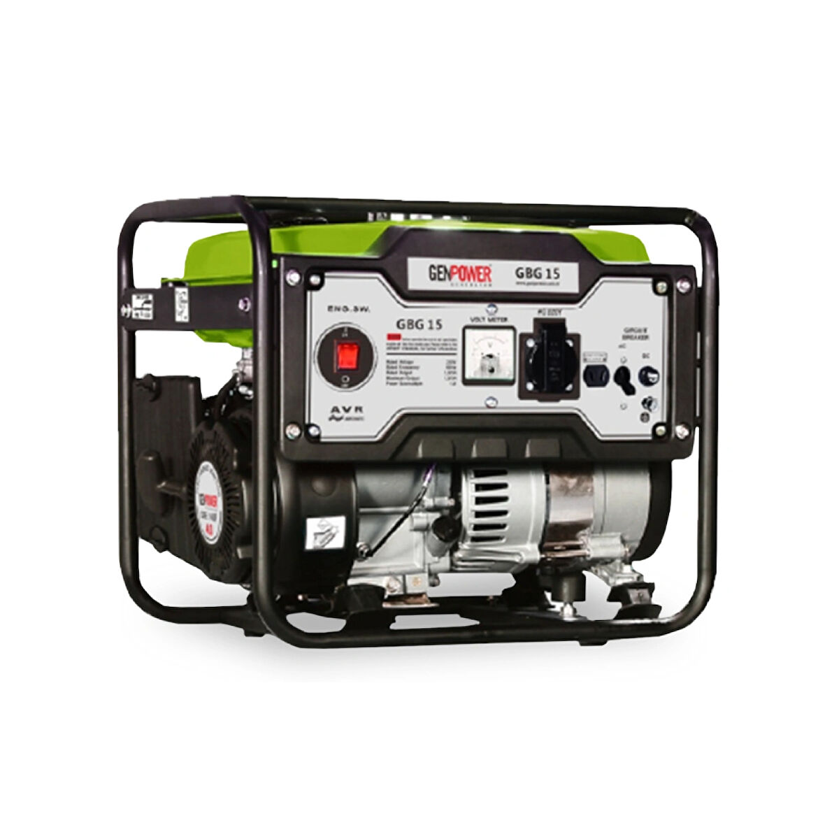 Genpower GBG 15 Model 1,5 kVA, Benzinli, İpli, Tekerleksiz, Monofaze ( 220 Volt) Portatif Jeneratör