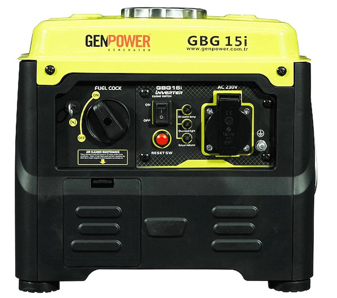 Genpower GBG 15I Model 1,5 kVA, Benzinli,İpli,Tekerleksiz,Monofaze(220Volt) İnverter Portatif Jeneratör