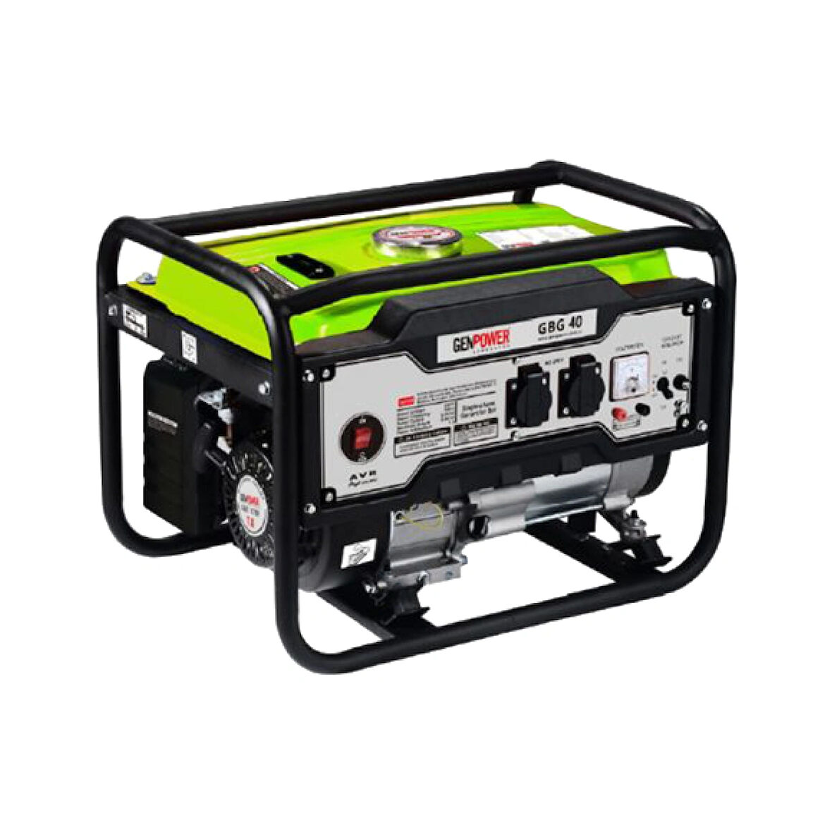 Genpower GBG 40 Model 4 kVA, Benzinli, İpli, Tekerleksiz, Monofaze ( 220 Volt) Portatif Jeneratör