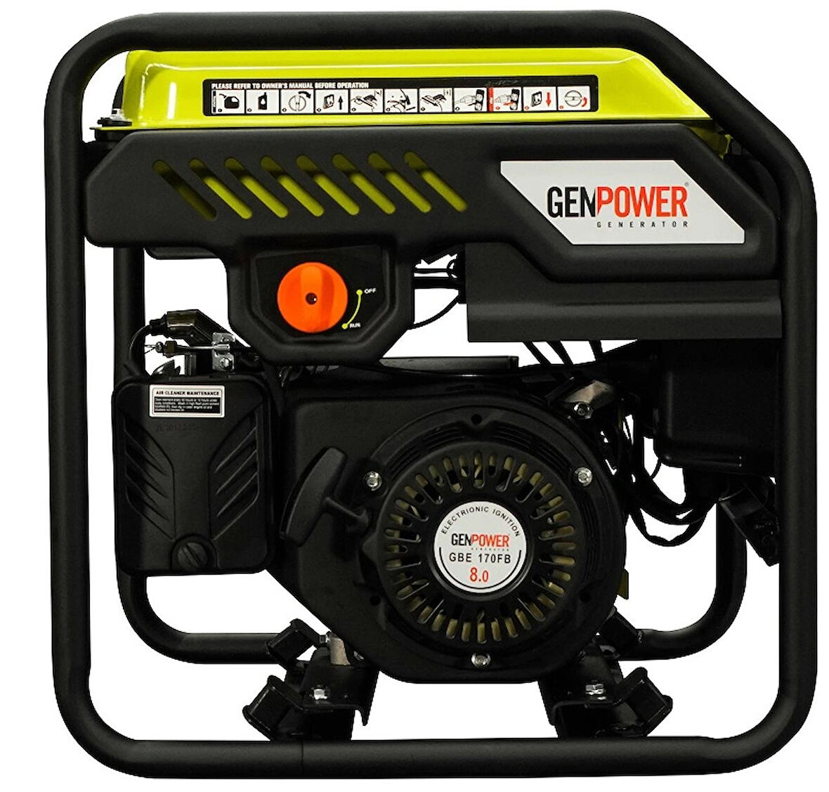 Genpower GBG 40I Model 4 kVA, Benzinli, İpli, Tekerleksiz, Monofaze ( 220 Volt) İnverter Portatif Jeneratör