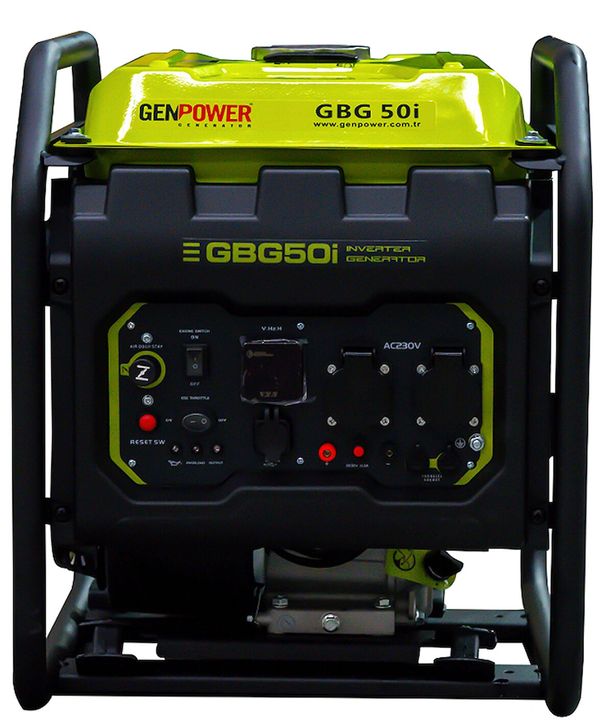 Genpower Marka GBG 50 I Model 5 Kva, Benzinli, İpli Açık Tip, Dijital İnverter Monofaze( 220 Volt) Portatif Jeneratör