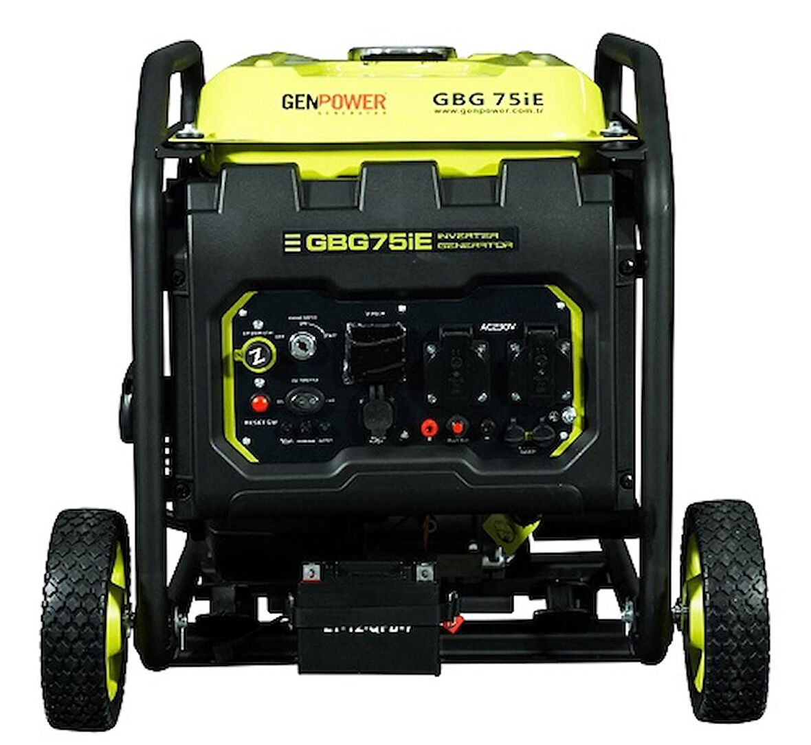 Genpower Marka GBG 75 IE Model 7,5 Kva,benzinli Marşlı, Tekerlekli, Açık Tip Dijital İnverterli Monofaze( 220 Volt) Portatif Jeneratör