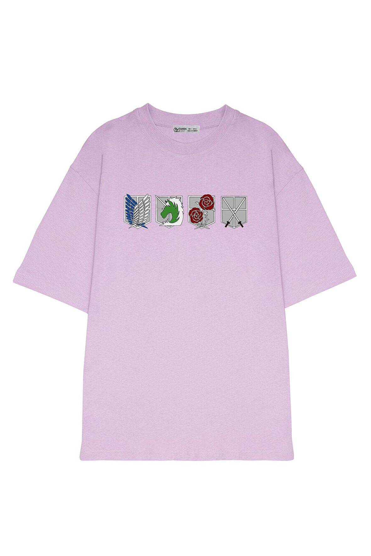 Unisex Oversize T-shirt Attack On Titan Military_