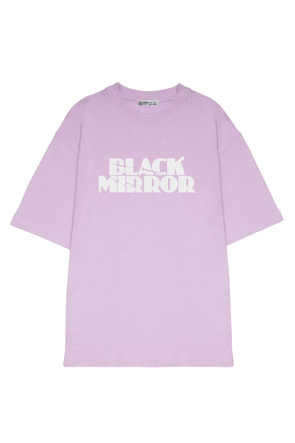 Unisex Oversize T-shirt Black Mirror-Logo